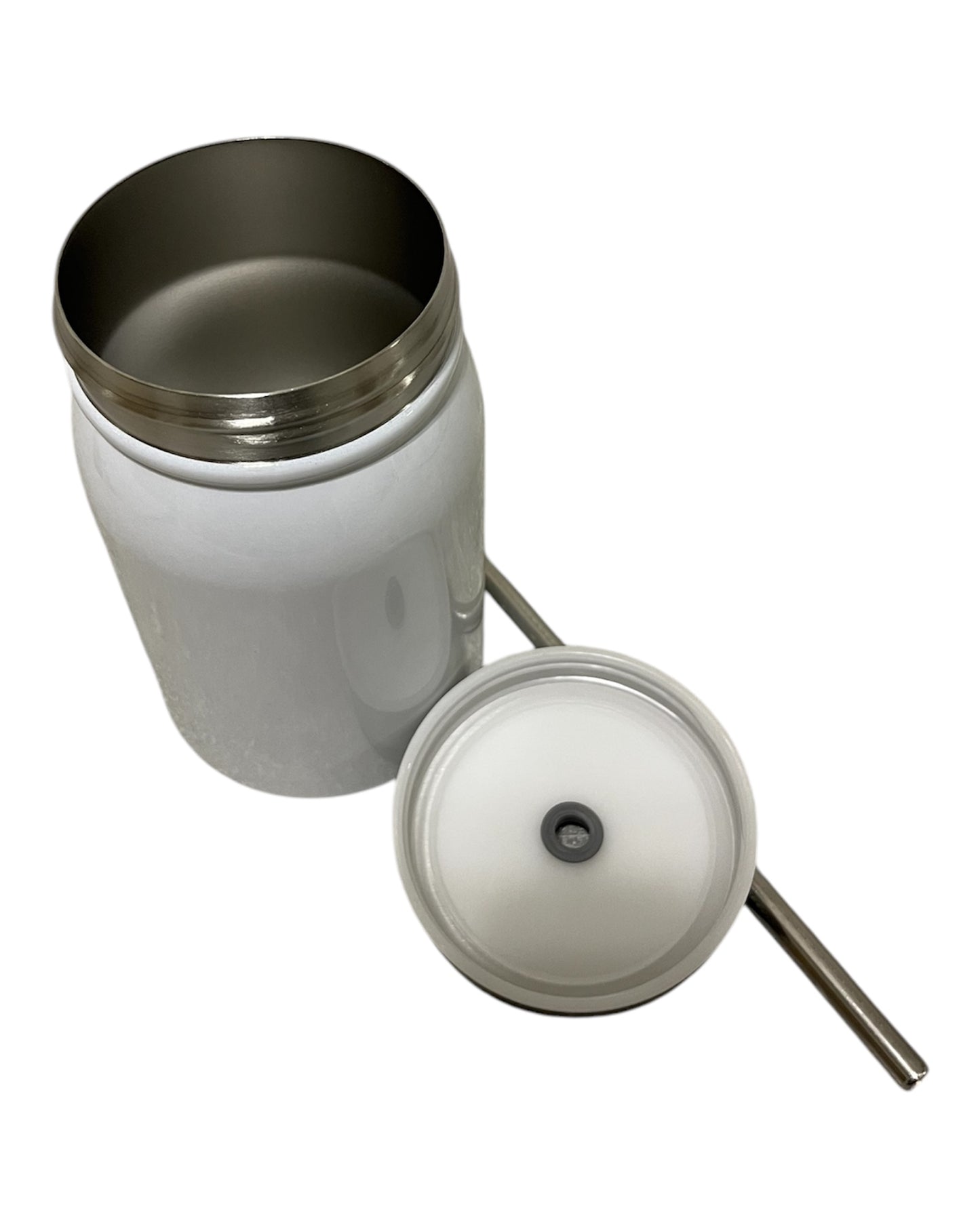 Thermobecher mit Trinkhalm