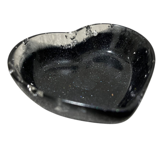 kleine Herzschale Schwarz