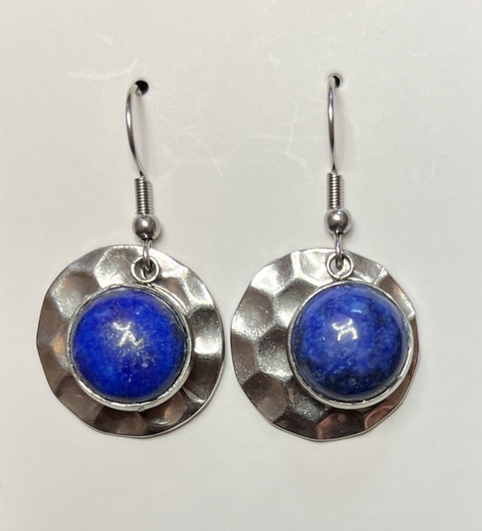 Ohrringe Haken/Ablage Achat Blau