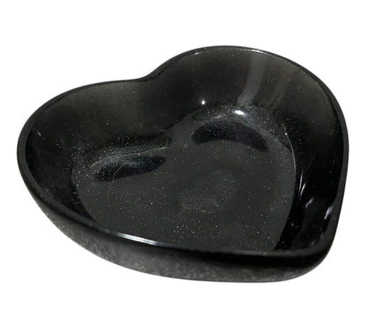 kleine Herzschale Schwarz