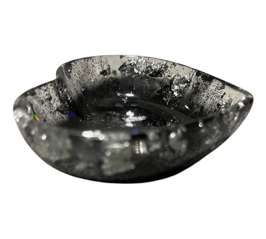 kleine Herzschale Schwarz
