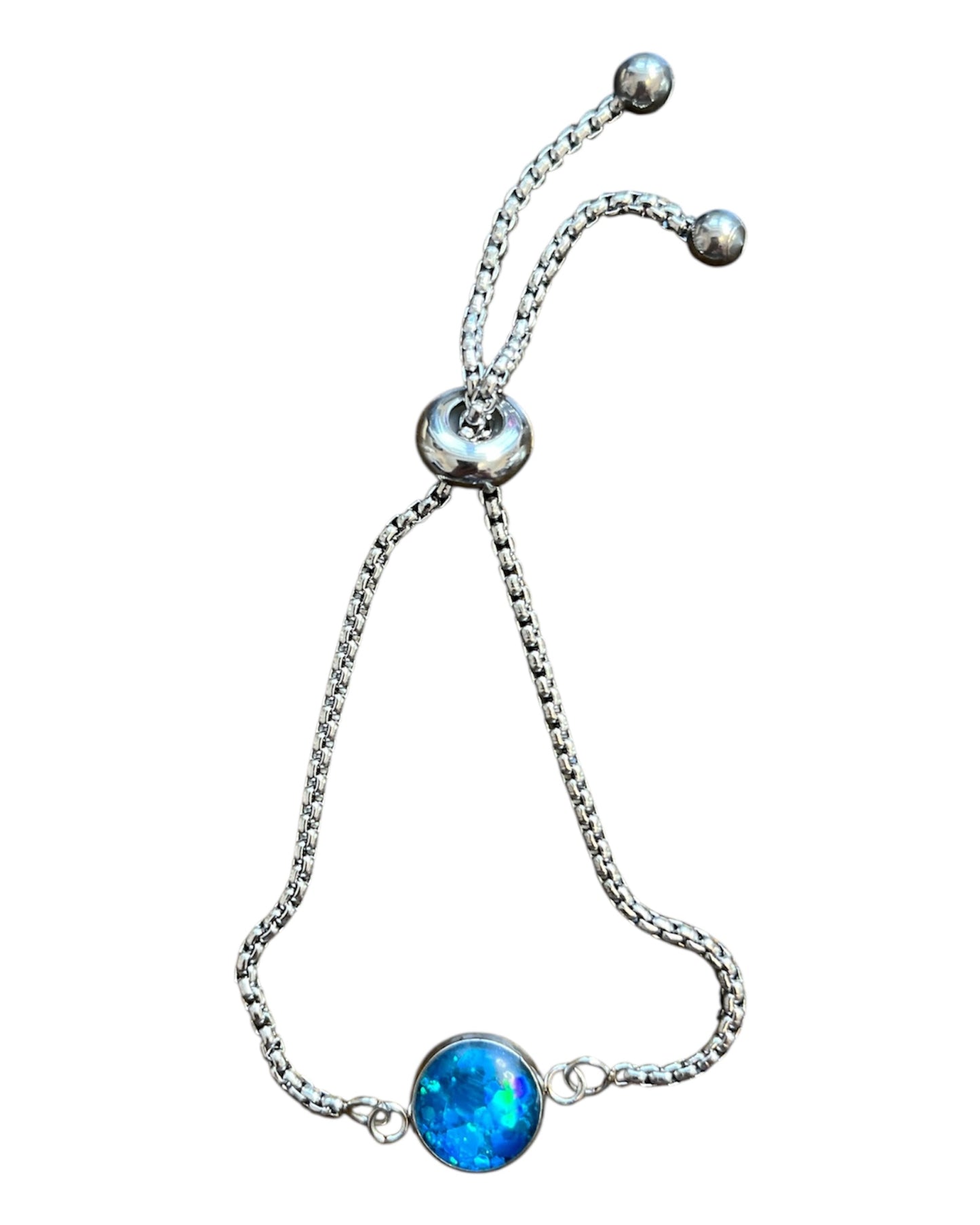 Armband blau Glitzer