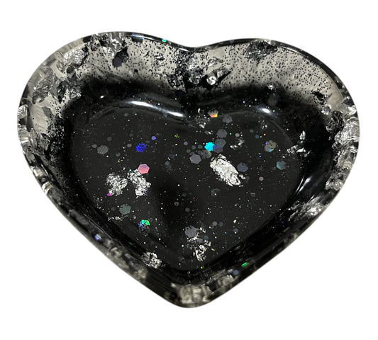 kleine Herzschale Schwarz