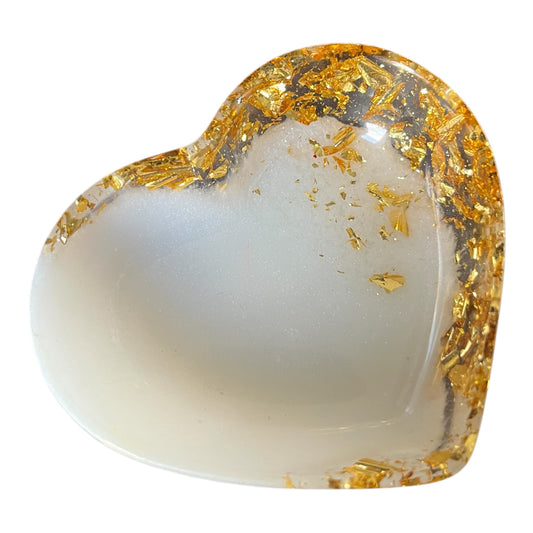 kleine Herzschale Weiß