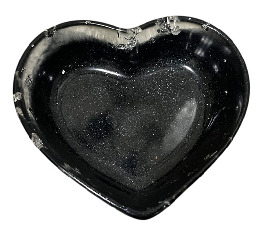 kleine Herzschale Schwarz