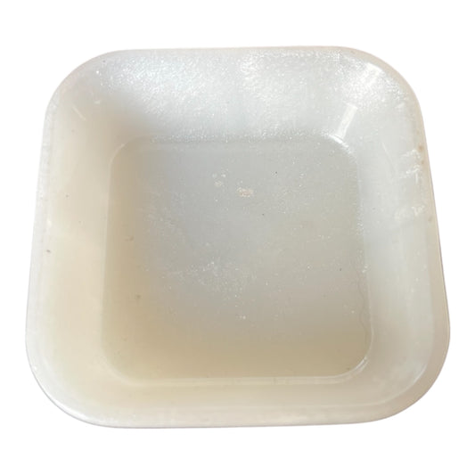 kleine quadratische Schale Weiß