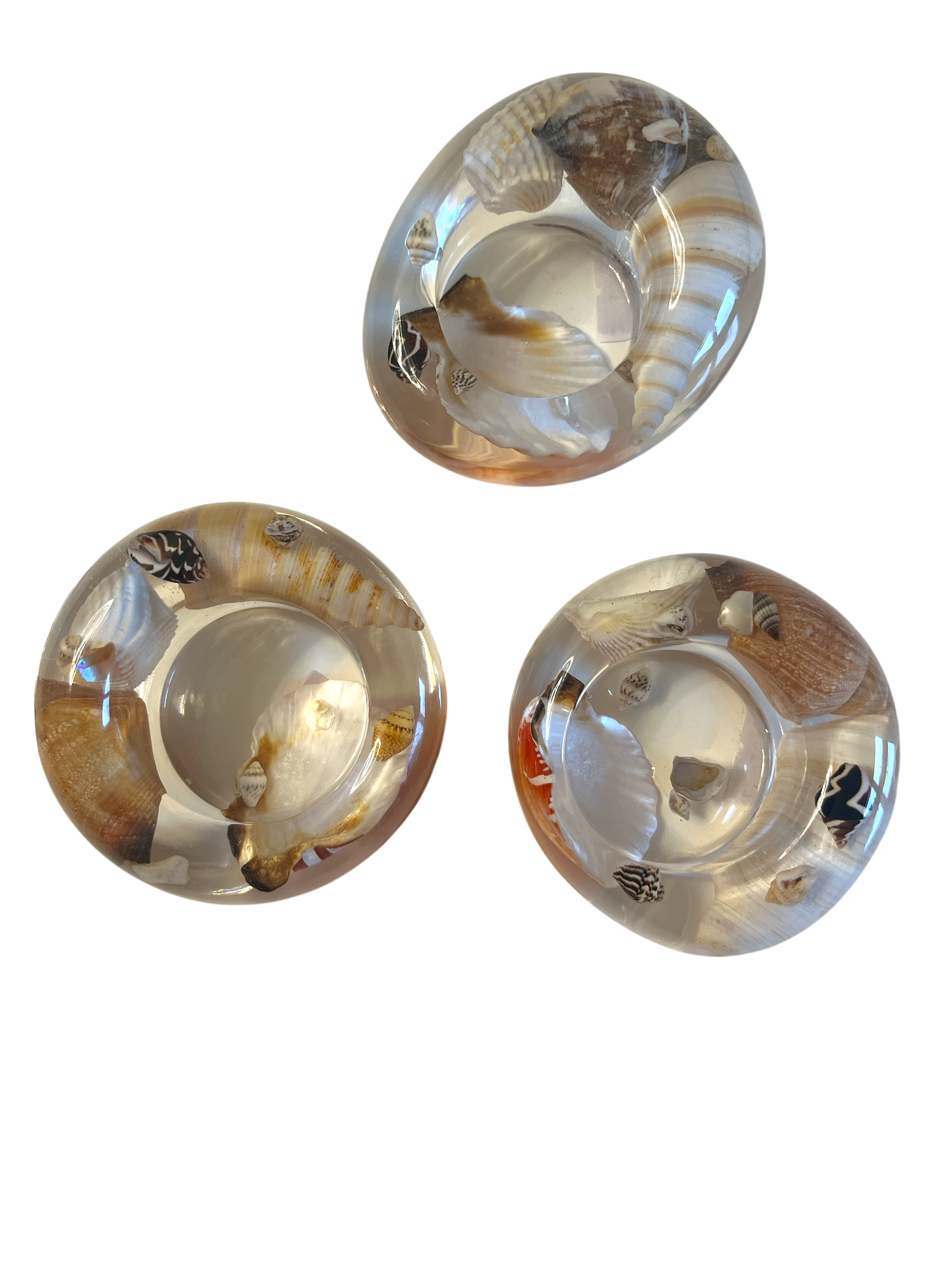 Teelichthalter  3 er Set Muschel