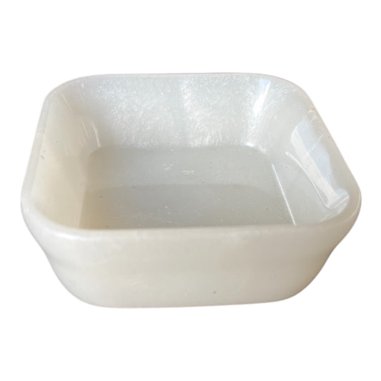 kleine quadratische Schale Weiß