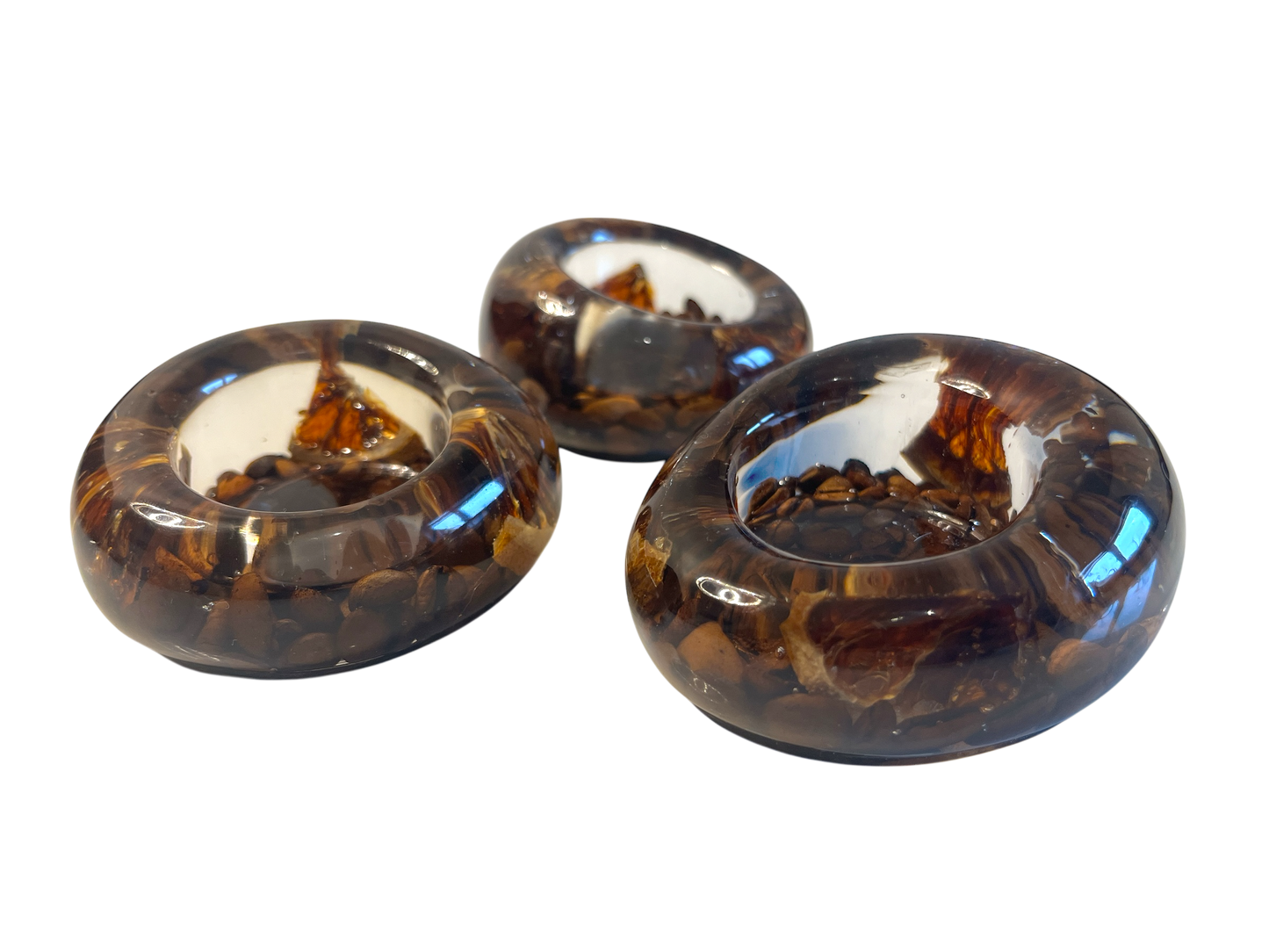 Teelichthalter  3 er Set Kaffeebohnen