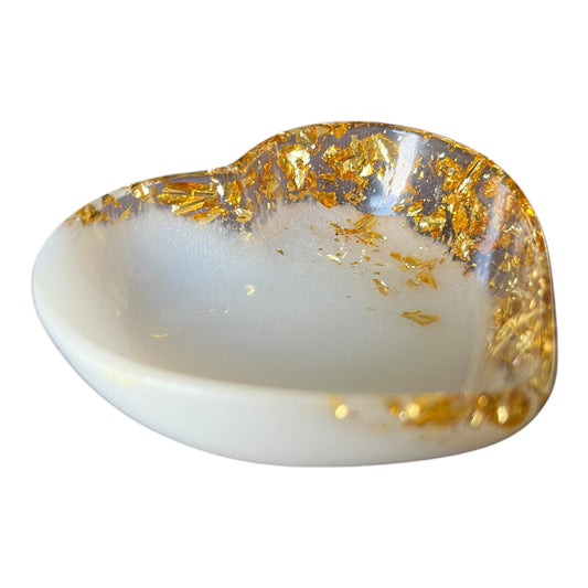 kleine Herzschale Weiß