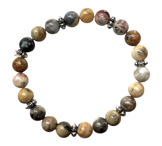 Perlenarmband gelber Achat, Blume