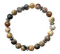 Perlenarmband gelber Achat, Blume