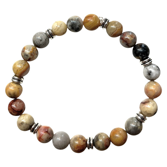 Perlenarmband gelber Achat, Ringe