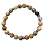 Perlenarmband gelber Achat, Ringe