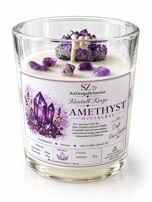 AMETHYST – Kristall-Kerze