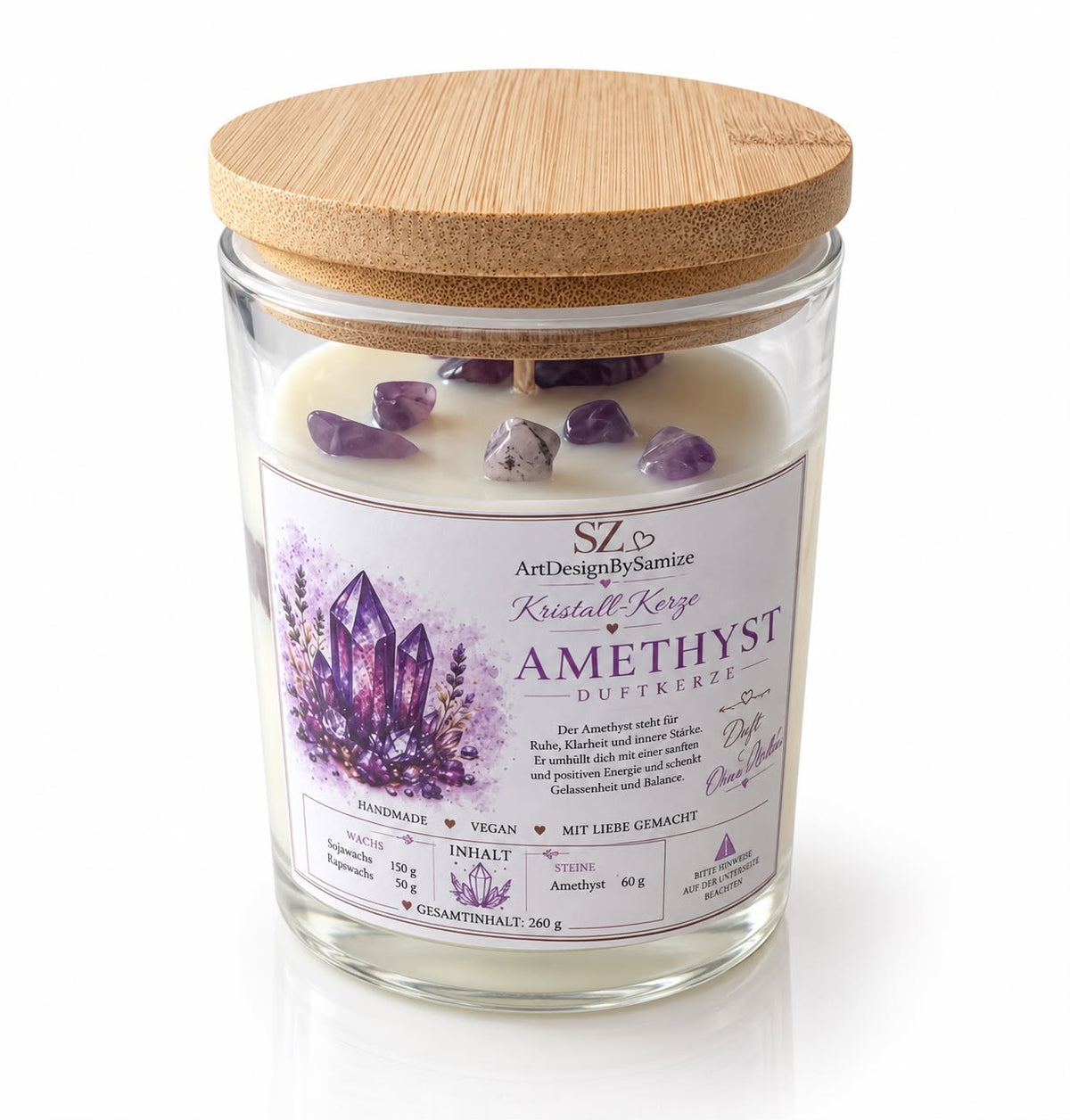 AMETHYST – Kristall-Kerze