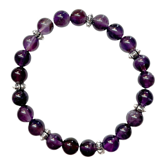 Perlenarmband Amethyst, Blume