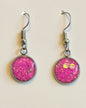 Ohrringe Haken pink Glitzer