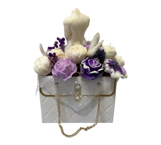 Große Blumenbox Mann lila