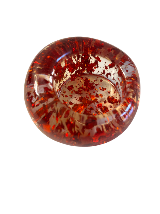 roter Teelichthalter