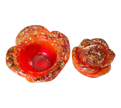 Runde große Rose Rot
