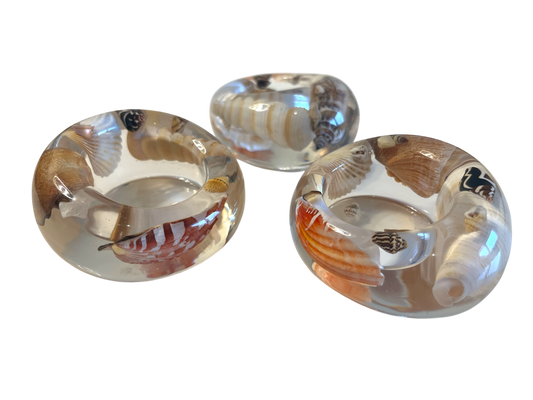 Teelichthalter  3 er Set Muschel