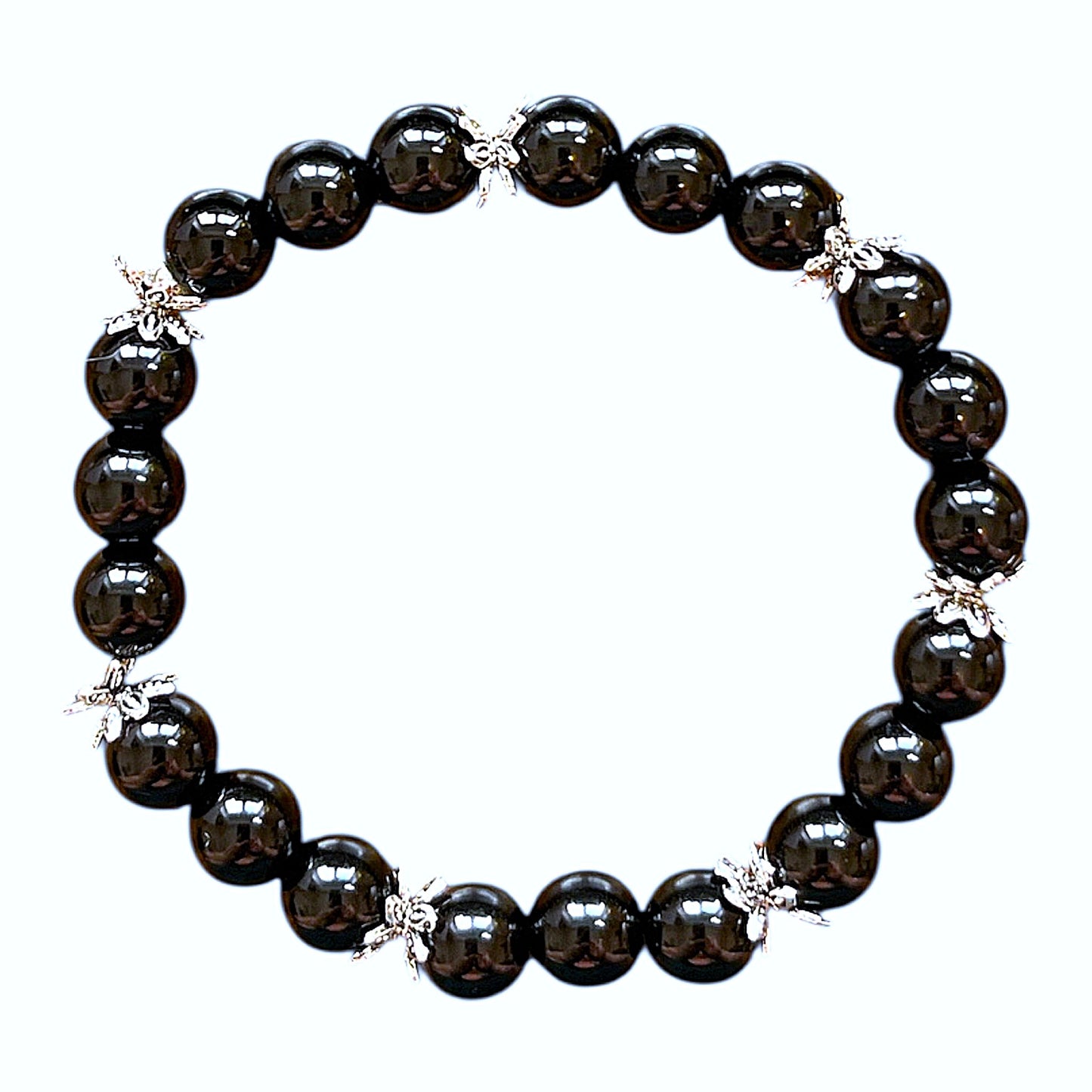 Perlenarmband Obsidian