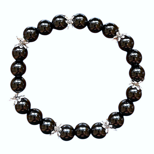 Perlenarmband Obsidian