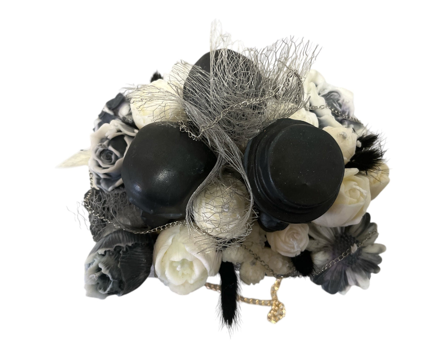 Große Blumenbox Totenkopf schwarz