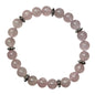Perlenarmband Rosenquarz, Blume