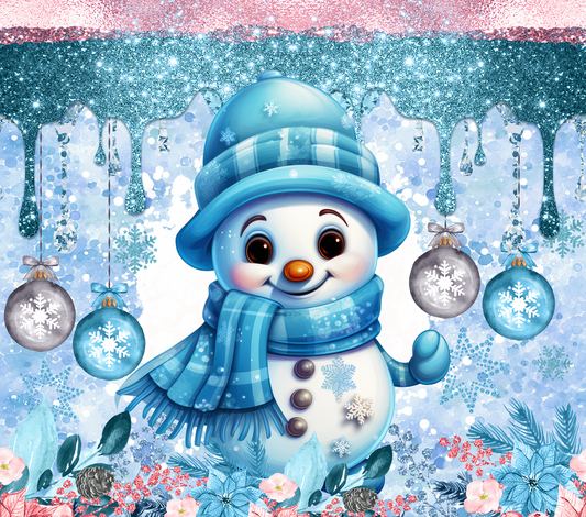 Schneemann blau