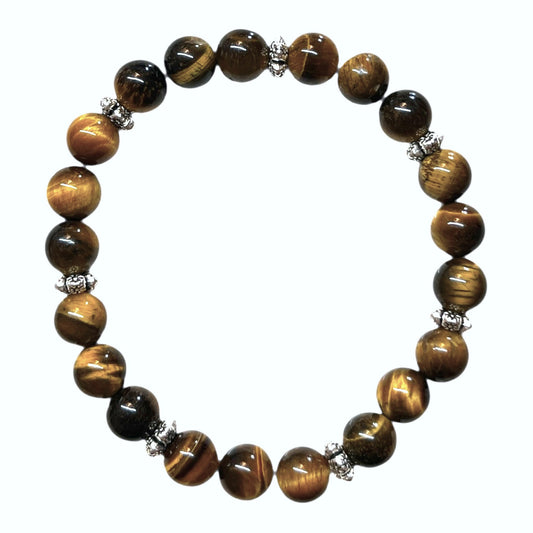 Perlenarmband Tigerauge, Blume