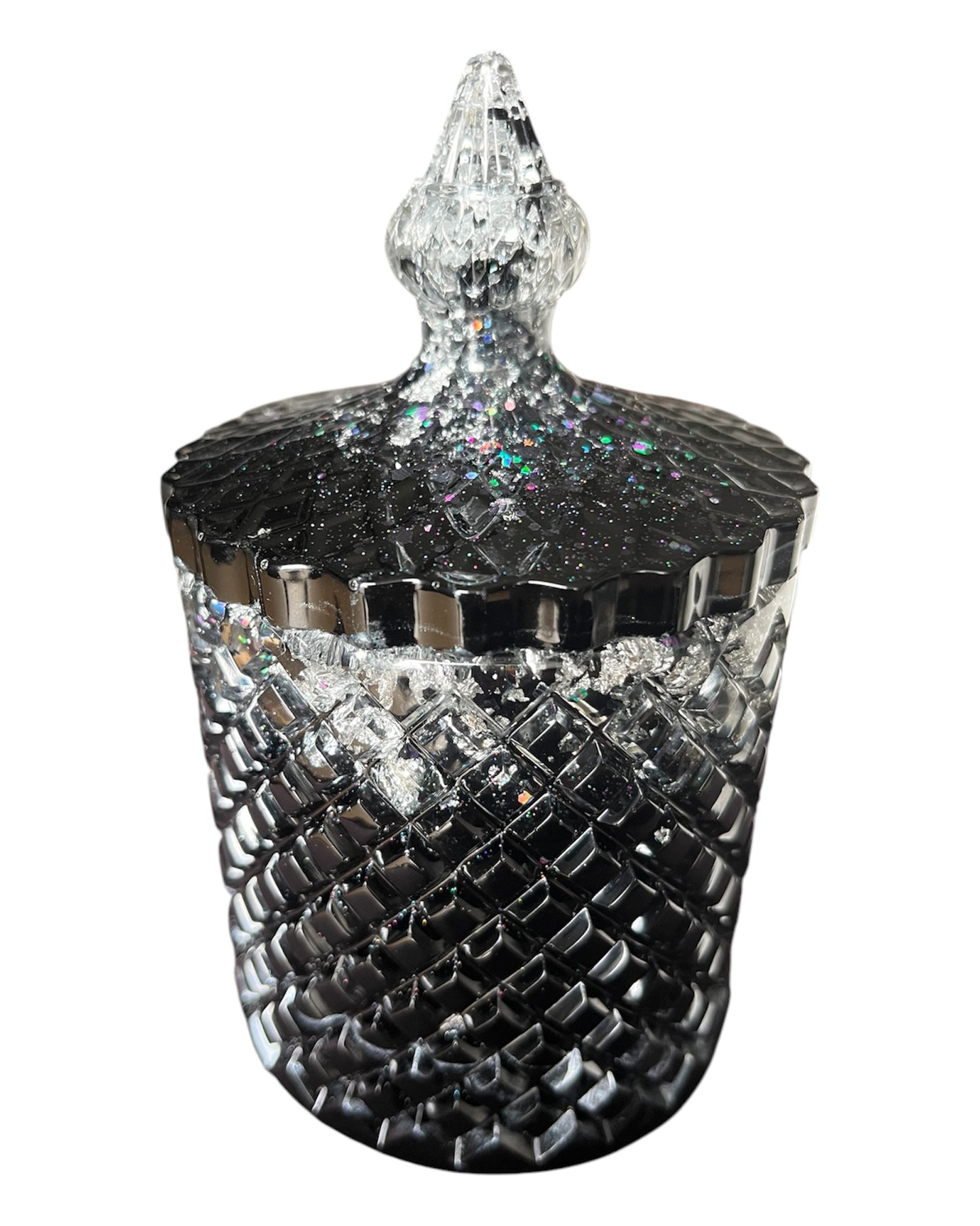 Großer Becher mit Deckel Schwarz