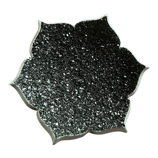 Kleine runde Kristallschale Schwarz